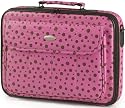Oliepops Bubbles Hot Pink & Brown Polka Dot Laptop Case fits 15 - 17 inch