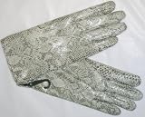 Genuine Soft Snake Skin Leather Waterproof and Microfiber Lined Luxurious Looking Gloves for Women and Teens