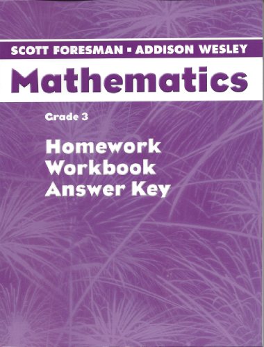 Mathematics, Grade 3, Homework Workbook Answer Key