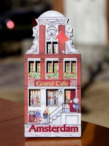TOURIST SOUVENIR 3D Wood FRIDGE MAGNET -- Grand Cafe Amsterdam , Netherlands