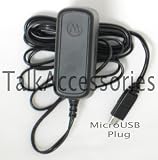 OEM Motorola Micro USB Heavy Duty Wall Travel Charger model SPN5328 for MOTORAZR2 RAZR2 V9m V9 V8 Q9h - Same as on Motorolas Site! No adapter required!