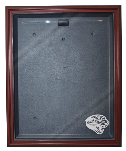 Jacksonville Jaguars Cabinet Style Jersey Display, Mahogany