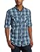 Calvin Klein Jeans Men's Burbank Corded Plaid Long Sleeve Woven Shirt
