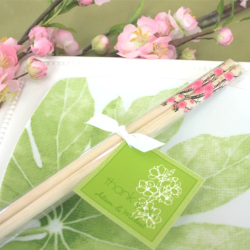 Set of 100 Cherry Blossom Chop Sticks Wedding Favors