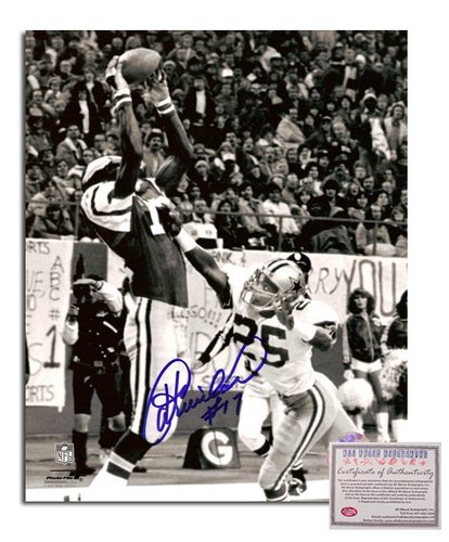Harold Carmichael NFL Philadelphia Eagles Hand Signed 8x10 Photograph Vs Cowboys B&W