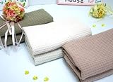 Fina Ultra Absorbent Waffle Weave Microfiber Hair and Body Towel in White color (19 x 39 inches) - Anti Odor and Antibacterial