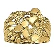 18K Yellow Gold Man's Nugget Ring