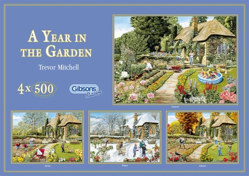 Childrens Toyshop  Toys : Gibsons Puzzle - A Year in the Garden (4x500 pieces)