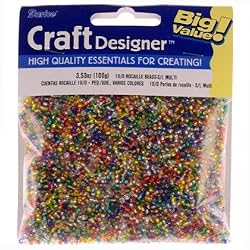 10/0 Rocaille Sead Beads, Multi, 100 Gram Pkg.