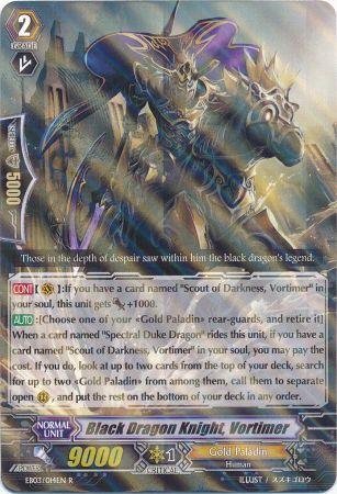 Cardfight!! Vanguard TCG - Black Dragon Knight, Vortimer (EB03/014EN) - Cavalry of Black Steel