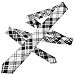 TopTie Unisex Black and White Plaid Skinny 2