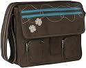Lässig LMB206M - Fashion Messenger Bag, Design: Flower, Farbe: choco