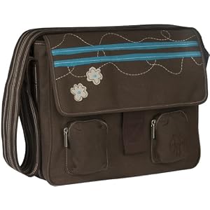 Lässig LMB206M - Fashion Messenger Bag, Design: Flower, Farbe: choco