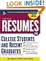 Resumes for College Students and Recent Graduates (Vgm Professional Resumes Series)