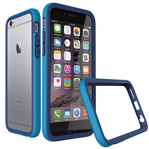 iPhone 6s Case [Blue] RhinoShield CrashGuard Bumper [11 Ft Drop Tested] No Bulk [EggDrop Technology] Thin Lightweight Protection [Includes Back Transparent Skin] Also fits iPhone 6