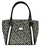 Women's Tommy Hilfiger Medium Tote (Black/Tan Large Logo)