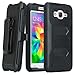 Samsung Galaxy Express Prime Case, Galaxy Sol,Galaxy J3 Case, Galaxy Amp Prime [Shock Proof] Heavy Duty Belt Clip Holster , Full Body Coverage with Built In Screen Protector/Rugged Protection, Black