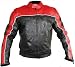 Men's Black and Red Racer Motorcycle Jacket - Size : Small