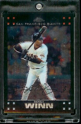 2007 Topps Chrome #230 Randy Winn San Francisco Giants Baseball Card - Mint Condition - Shipped In Protective Display Case !