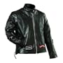 Ladies Rock Design Genuine Buffalo Leather Motorcycle Jacket