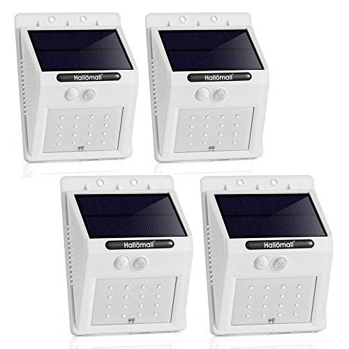 [Larger Version 16LED with Push-button Switch] Outdoor Solar Motion Lights-Built in 2200mah Rechargeable Lithium Battery-Motion Sensor Activated-For Patio Deck Yard Garden Home,2 Modes