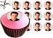 12 X MATTHEW PERRY 38mm (1.5 Inch) PRE-CUT Cake Toppers Edible Rice Paper Cupcake Decoration 58
