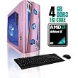 CybertronPC X-Cruiser2 CAAN1130BKQ, Pink, AMD Athlon II X3 Tri-Core (2.7GHz), 4GB DDR3, 500GB HDD, DVDRW, Radeon HD4350, 400 Watt Power Supply, Windows 7 Home Premium 64-bit, 1 Year Parts & Labor Warranty