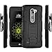 LG K7 Case, LG Tribute 5 Case,Shunjia [Heavy Duty] Armor Hard Hybrid Cover Military Stand Holster Locking Belt Swivel Clip Case for LG K7 (Black)