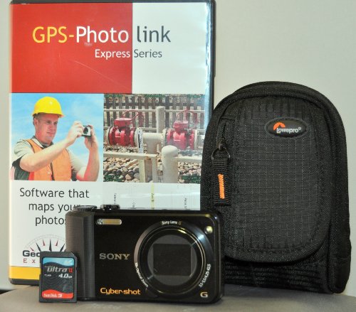 GPS Camera: Sony Cyber-Shot DSC-HX7V with Compass & Geotagging software-GPS-Photo Link: Express software that maps