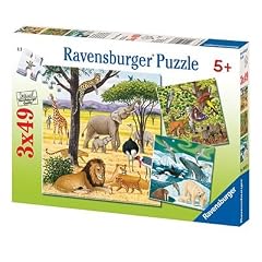 Ravensburger 09387 - Tiere der Erde, 3 x 49 Teile Puzzle