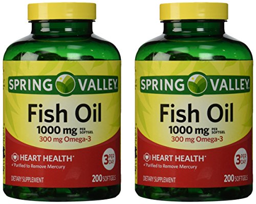 Spring Valley - Fish Oil Omega-3, 1000 mg, 400 Softgels, Twin Pack Spring Valley - Fish Oil Omega-3, 1000 mg, 400 Softgels, Twin Pack