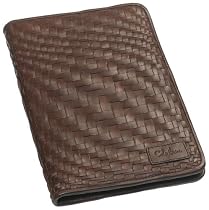 Cole Haan Hand-Woven Leather Cover for 2nd Generation Kindle,Dark Brown