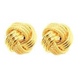 14k 8mm Small LoveKnot Earring - Jewelryweb