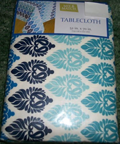 Blue Design 52 x 70 Inch Peva Tablecloth
