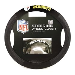 NFL Pittsburgh Steelers Poly-Suede Steering Wheel Cover