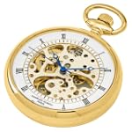 SAVE $30.96 - Charles-Hubert, Paris Gold-Plated Open Face Mechanical Pocket Watch $63.99