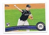 2011 Topps Update Rookie Card #142 Alex White Cleveland Indians