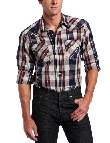 Levi's Men's Wittman Western Shirt, Bounty Blue, Medium