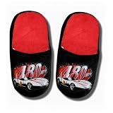 Speed Racer "480 MPH" Scuff Slippers in Black/Red