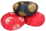 Zen Zafu Sitting or Meditation Cushion with Silk Brocade Cover