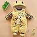 Baby Ladybug and Cows Warm Body Suit Autumn and Winter Clothing Baby Romper