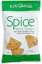 R.W. Garcia Spice, Spiced Flaxweed with Soy Tortilla Chips, 10-Ounce Bags (Pack of 12)