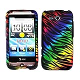 Colorful Rainbow Zebra Animal Print Rubberized Coating Premium Snap on Prot ....