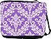 Violet Color Damask Design Messenger Bag - Book Bag - School Bag - Reporter Bag ***with matching Neoprene Pencil Case*** -School Bag - Reporter Bag - Unisex - Ideal Gift for all occassions!