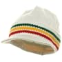 Acrylic Rasta Beanie Visor-Green Yellow Red W27S23E