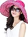 Bienvenu UPF 50+ Women Large Brim Sun Hat,Foldable Roll up Beach Visor Gardening Caps
