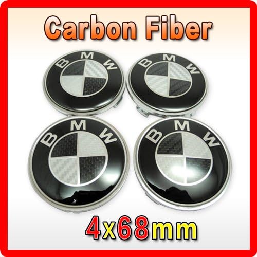 GUMP 4 x BMW CARBON FIBER ALLOY WHEEL CENTERS HUBS/CAPS for E30 E36 E46 E90 E34 E39 E60 E32 E38 E65 Z3 Z4 X3 X5