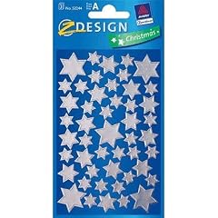 AVERY Zweckform ZDesign Weihnachts-Sticker Sterne silber VE=1