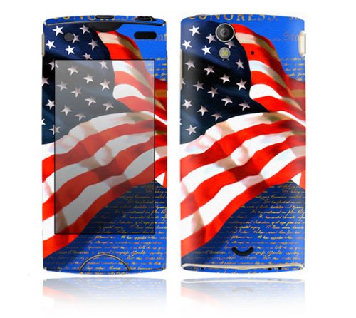 Flag of Honor Design Decorative Skin Cover Decal Sticker for Sony Ericsson Xperia Ray Cell Phone