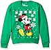 Disney Big Boys' Mickey Winter Christmas Crew Fleece Pullover, Kelly, L